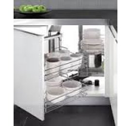 Kệ góc liên hoàn giảm chấn inox nan