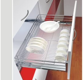 Rổ đẻ bát đĩa xong nồi inox nan dùng cho cánh mở