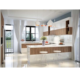 Tủ bếp gỗ công nghiệp
