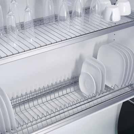 Giá đựng bát đĩa tủ trên inox