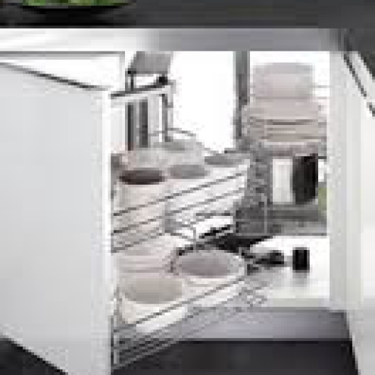 Kệ góc liên hoàn giảm chấn inox nan