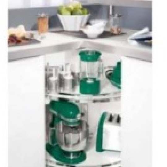 Kệ góc tủ bếp 3/4 Hafele 270º