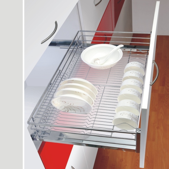 Rổ đẻ bát đĩa xong nồi inox nan dùng cho cánh mở